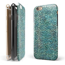 Blue-Green Watercolor Leopard Pattern iPhone 6/6s or 6/6s Plus 2-Piece Hybrid INK-Fuzed Case