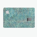 Blue-Green Watercolor Leopard Pattern - Premium Protective Decal Skin-Kit for the Apple Credit Card