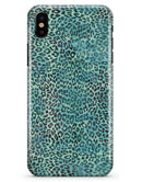 Blue-Green Watercolor Leopard Pattern - iPhone X Clipit Case