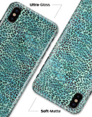 Blue-Green Watercolor Leopard Pattern - iPhone X Clipit Case