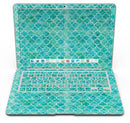 Blue-Green Watercolor Quatrefoil - MacBook Air Skin Kit