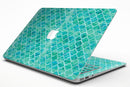 Blue-Green Watercolor Quatrefoil - MacBook Air Skin Kit