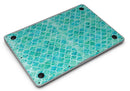 Blue-Green Watercolor Quatrefoil - MacBook Air Skin Kit