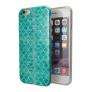 Blue-Green Watercolor Quatrefoil iPhone 6/6s or 6/6s Plus 2-Piece Hybrid INK-Fuzed Case