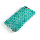 Blue-Green Watercolor Quatrefoil iPhone 6/6s or 6/6s Plus 2-Piece Hybrid INK-Fuzed Case