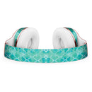 Blue-Green Watercolor Quatrefoil Full-Body Skin Kit for the Beats by Dre Solo 3 Wireless Headphones