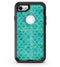 Blue-Green Watercolor Quatrefoil - iPhone 7 or 8 OtterBox Case & Skin Kits