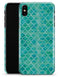 Blue-Green Watercolor Quatrefoil - iPhone X Clipit Case