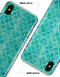 Blue-Green Watercolor Quatrefoil - iPhone X Clipit Case