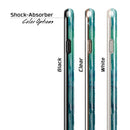 Blue-Green Watercolor Squiggles iPhone 6/6s or 6/6s Plus 2-Piece Hybrid INK-Fuzed Case