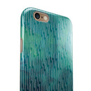 Blue-Green Watercolor Squiggles iPhone 6/6s or 6/6s Plus 2-Piece Hybrid INK-Fuzed Case