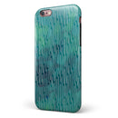 Blue-Green Watercolor Squiggles iPhone 6/6s or 6/6s Plus 2-Piece Hybrid INK-Fuzed Case