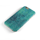 Blue-Green Watercolor Squiggles iPhone 6/6s or 6/6s Plus 2-Piece Hybrid INK-Fuzed Case