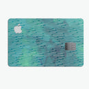 Blue-Green Watercolor Squiggles - Premium Protective Decal Skin-Kit for the Apple Credit Card