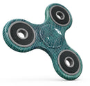 Blue-Green Watercolor Squiggles Full-Body Fidget Spinner Skin-Kit