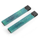 Blue-Green Watercolor Squiggles - Premium Decal Protective Skin-Wrap Sticker compatible with the Juul Labs vaping device