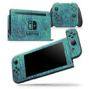 Blue-Green Watercolor Squiggles - Skin Wrap Decal for Nintendo Switch Lite Console & Dock - 3DS XL - 2DS - Pro - DSi - Wii - Joy-Con Gaming Controller