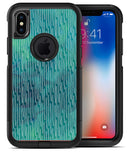 Blue-Green Watercolor Squiggles - iPhone X OtterBox Case & Skin Kits