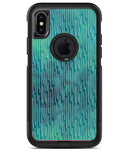 Blue-Green Watercolor Squiggles - iPhone X OtterBox Case & Skin Kits