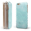 Blue-Green Watercolor Triangle Pattern iPhone 6/6s or 6/6s Plus 2-Piece Hybrid INK-Fuzed Case