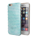 Blue-Green Watercolor Triangle Pattern iPhone 6/6s or 6/6s Plus 2-Piece Hybrid INK-Fuzed Case