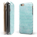 Blue-Green Watercolor Triangle Pattern iPhone 6/6s or 6/6s Plus 2-Piece Hybrid INK-Fuzed Case