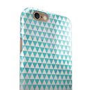 Blue-Green Watercolor Triangle Pattern iPhone 6/6s or 6/6s Plus 2-Piece Hybrid INK-Fuzed Case