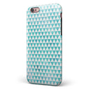 Blue-Green Watercolor Triangle Pattern iPhone 6/6s or 6/6s Plus 2-Piece Hybrid INK-Fuzed Case