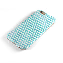 Blue-Green Watercolor Triangle Pattern iPhone 6/6s or 6/6s Plus 2-Piece Hybrid INK-Fuzed Case