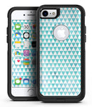 Blue-Green Watercolor Trangle Pattern - iPhone 7 or 8 OtterBox Case & Skin Kits
