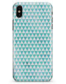 Blue-Green Watercolor Trangle Pattern - iPhone X Clipit Case