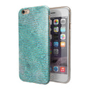 Blue-Green Watercolor and Gold Glitter Chevron iPhone 6/6s or 6/6s Plus 2-Piece Hybrid INK-Fuzed Case