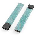 Blue-Green Watercolor and Gold Glitter Chevron - Premium Decal Protective Skin-Wrap Sticker compatible with the Juul Labs vaping device