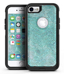 Blue-Green Watercolor and Gold Glitter Chevron - iPhone 7 or 8 OtterBox Case & Skin Kits