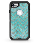 Blue-Green Watercolor and Gold Glitter Chevron - iPhone 7 or 8 OtterBox Case & Skin Kits