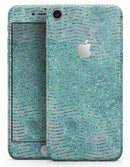 Blue-Green Watercolor and Gold Glitter Chevron - Skin-kit for the iPhone 8 or 8 Plus
