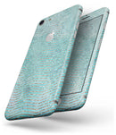 Blue-Green Watercolor and Gold Glitter Chevron - Skin-kit for the iPhone 8 or 8 Plus