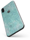 Blue-Green Watercolor and Gold Glitter Chevron - iPhone X Skin-Kit