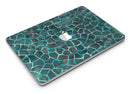 Blue-Green and Black Watercolor Giraffe Pattern - MacBook Air Skin Kit
