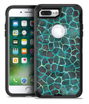 Blue-Green and Black Watercolor Giraffe Pattern - iPhone 7 Plus/8 Plus OtterBox Case & Skin Kits