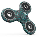 Blue-Green and Black Watercolor Giraffe Pattern Full-Body Fidget Spinner Skin-Kit
