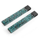Blue-Green and Black Watercolor Giraffe Pattern - Premium Decal Protective Skin-Wrap Sticker compatible with the Juul Labs vaping device