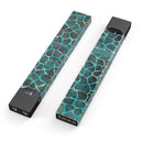 Blue-Green and Black Watercolor Giraffe Pattern - Premium Decal Protective Skin-Wrap Sticker compatible with the Juul Labs vaping device