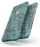 Blue-Green and Black Watercolor Giraffe Pattern - Skin-kit for the iPhone 8 or 8 Plus
