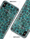 Blue-Green and Black Watercolor Giraffe Pattern - iPhone X Clipit Case