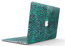 Blue-Green and Black Watercolor Tiger Pattern - MacBook Air Skin Kit