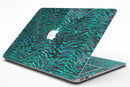 Blue-Green and Black Watercolor Tiger Pattern - MacBook Air Skin Kit