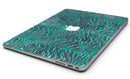 Blue-Green and Black Watercolor Tiger Pattern - MacBook Air Skin Kit