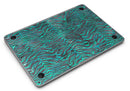 Blue-Green and Black Watercolor Tiger Pattern - MacBook Air Skin Kit