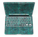 Blue-Green and Black Watercolor Tiger Pattern - MacBook Pro with Retina Display Full-Coverage Skin Kit